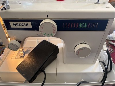 Vintage Necchi 3101FA Electric Sewing Machine w/ Foot Pedal&case Serviced Clean