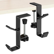 Desk Backpack Hanger Hook Clamp 2 PCS Portable Table Mount for Headphones