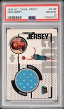 1998 UD GAME JSY #GJ42 MIKE BIBBY PSA 10