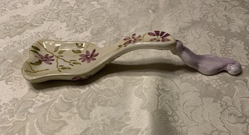Vtg Rare Tracy Porter Ceramic “Sage Tea” Collection Spoon Rest/Holder - Picture 1 of 8