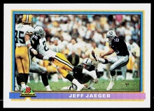 Jeff Jaeger, 1991 Bowman, #245, Los Angeles Raiders,