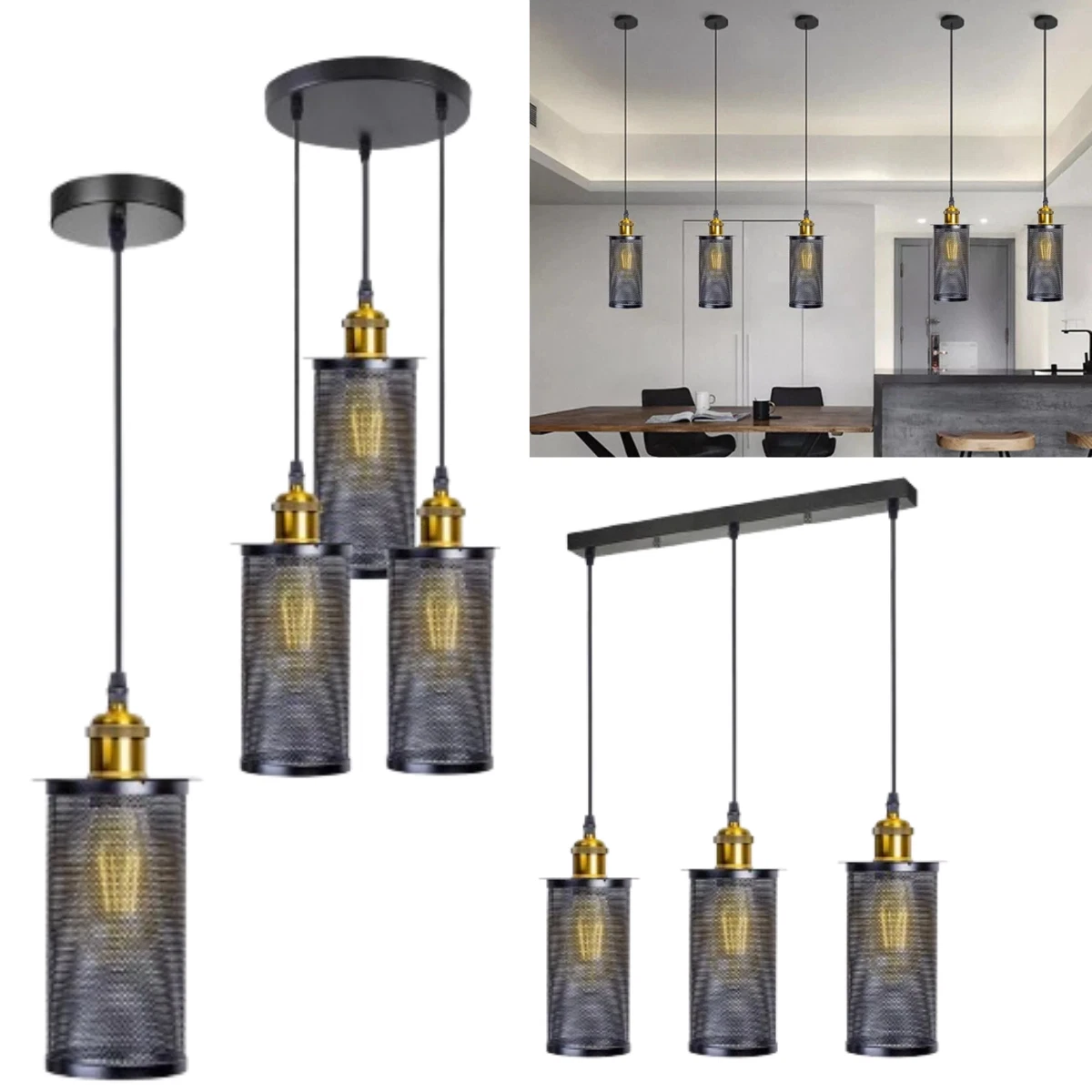 pendellampe , schwarz