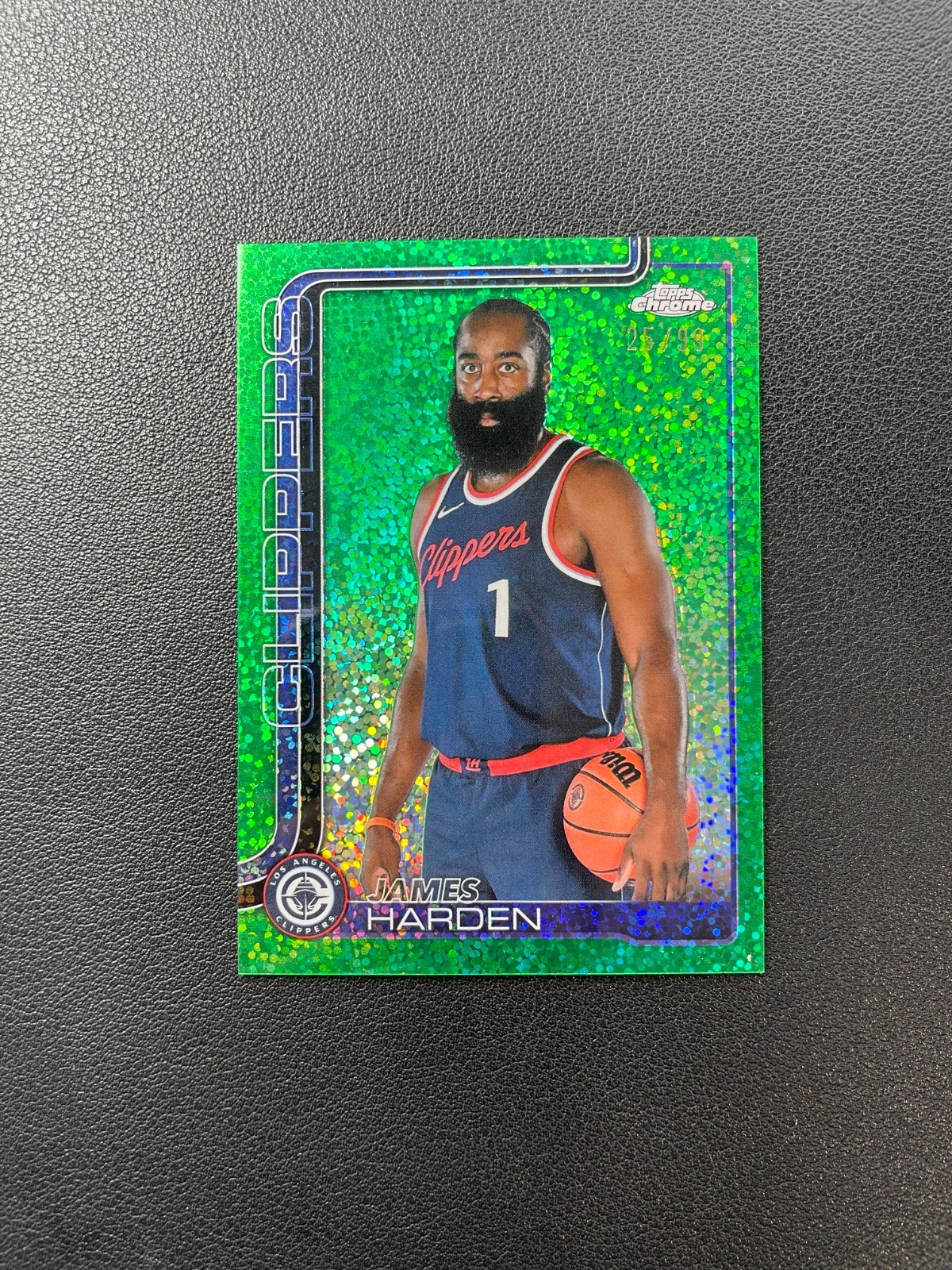 2025-26 Topps Chrome Basketball James Harden Image Variation Green 25/99 BJDQY
