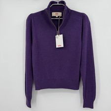 Kilte Collection The Taylor Quarter Zip Pullover Sweater 0 XS Cotton-Cashmere