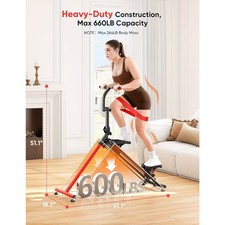 Adjustable Stair Stepper for Home with 3 Workout Modes, Folding Stair Climber
