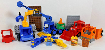 LEGO DUPLO Lot- Bob the Builder - Muck  - Lofty  x2 - Printed Bricks Bob Figure