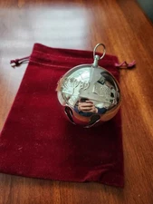 Wallace 1989 Silverplate Sleigh Bell Christmas Ornament