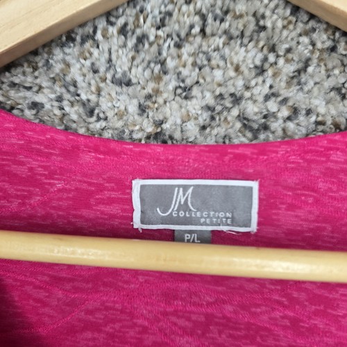JM Collection Top Damen PL Petite Large rosa U-Ausschnitt verziert Bluse - Bild 6 von 7