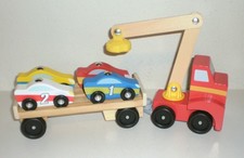 Melissa and Doug Magnetic Car Loader - Complete w/Truck, Trailer, 4 Cars
