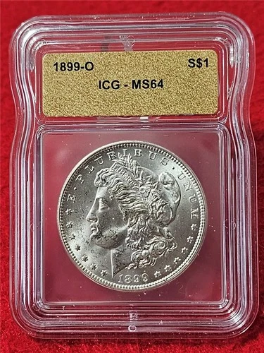 1899-O MORGAN SILVER DOLLAR  ICG  MS 64                                   #T1659