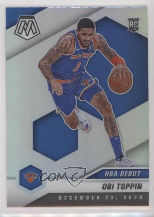 2020-21 Panini Mosaic NBA Debut Silver Prizm Obi Toppin #273 Rookie RC 2l4