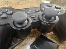 Sony PS2 BLACK Wired Controller OEM DualShock PlayStation 2 AUTHENTIC Read