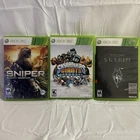 Xbox 360 Game Lot Of 3: Skyrim, Skylanders: Giants, Sniper Ghost Warrior