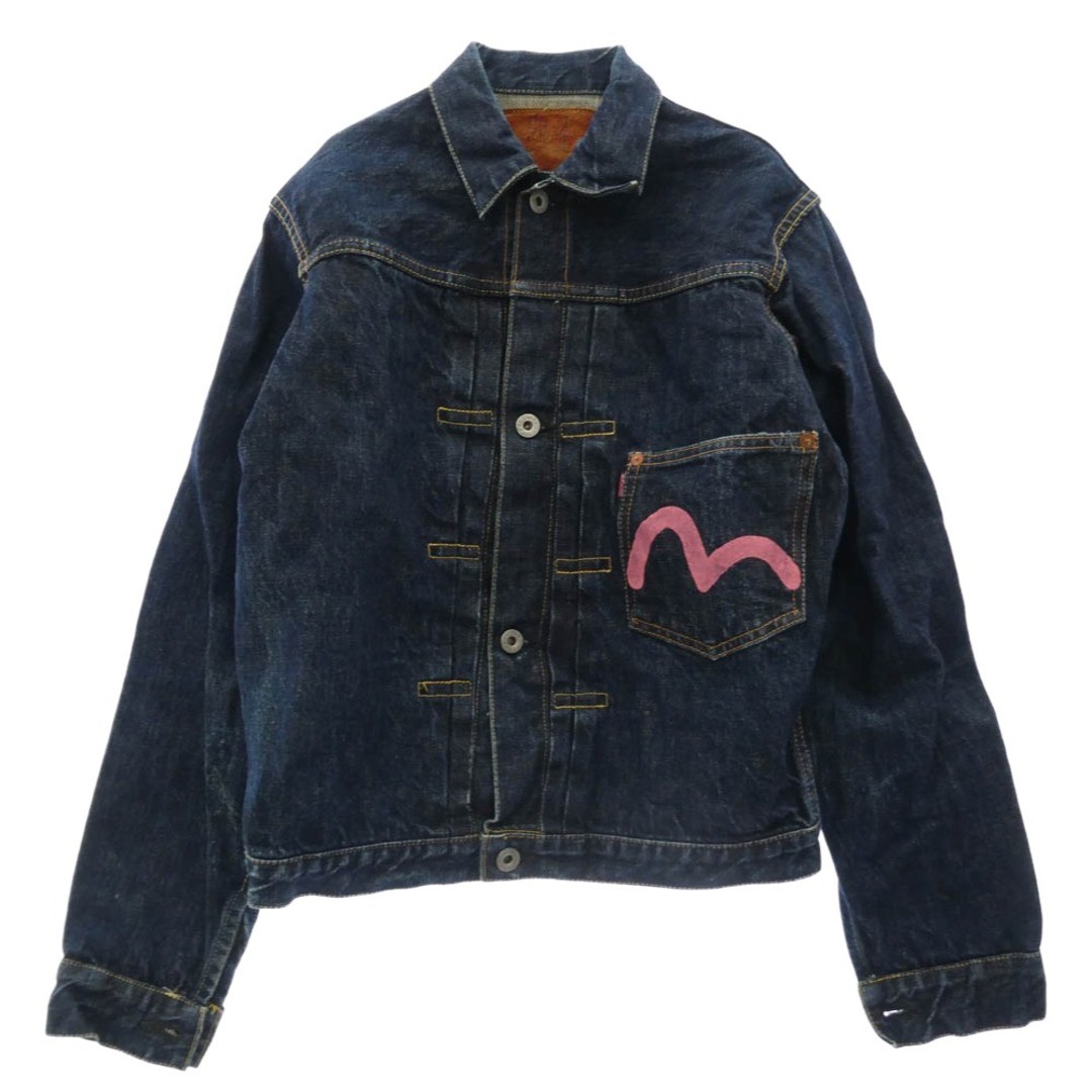 EVISU Evis 1213 1st WWII Model Laurel Button Denim Jacket Indigo