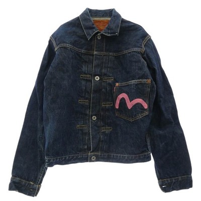 ジャケット・アウター EVIS NO.1 SPECIAL LOT1213 FIRST 36 EVISU Evis 1213 1st WWII Model Laurel Button Denim Jacket Indigo