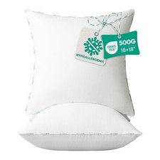 Ashler Hypoallergenic Throw Pillow Inserts, 18 x 18 18x18 Inch, White