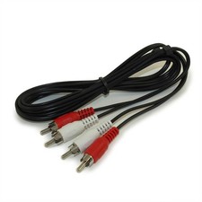 6ft 2 Wire RCA Audio Cables Male/Male General Duty 