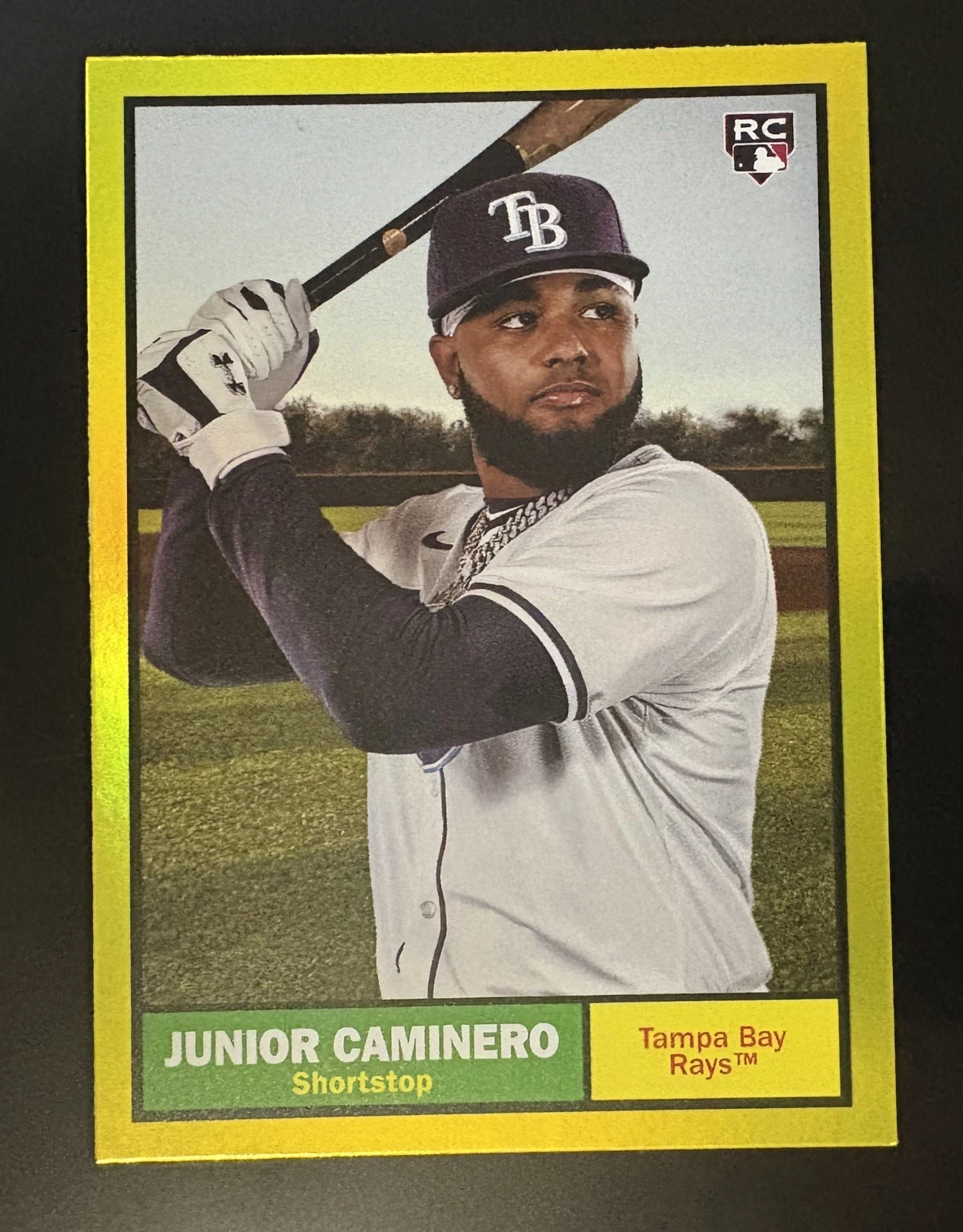 2024 Topps Archives - 1961 Topps Junior Caminero #33 Yellow Foilboard (RC)