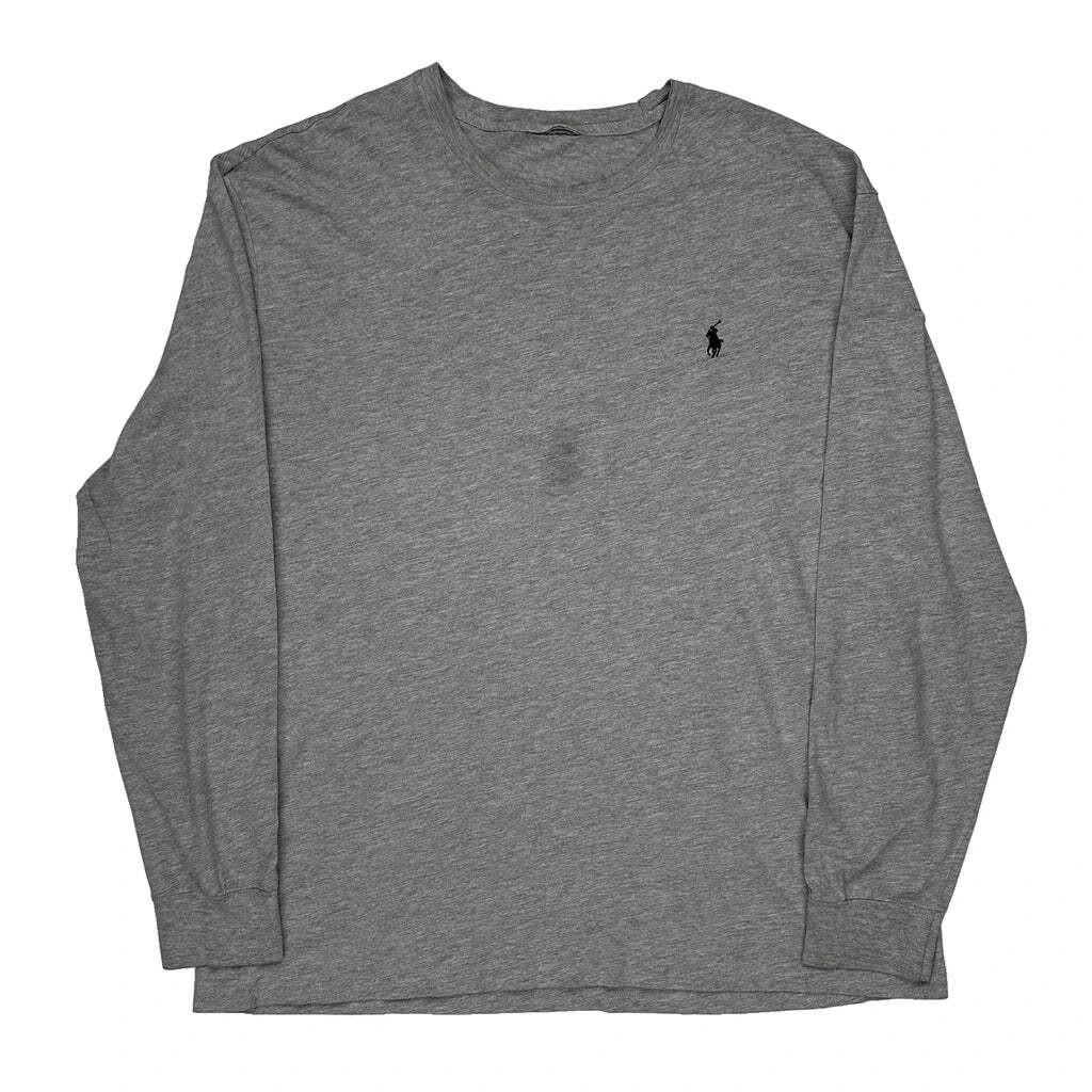 Polo By Ralph Lauren Long Sleeve T-Shirt - 2XL Gray Cotton