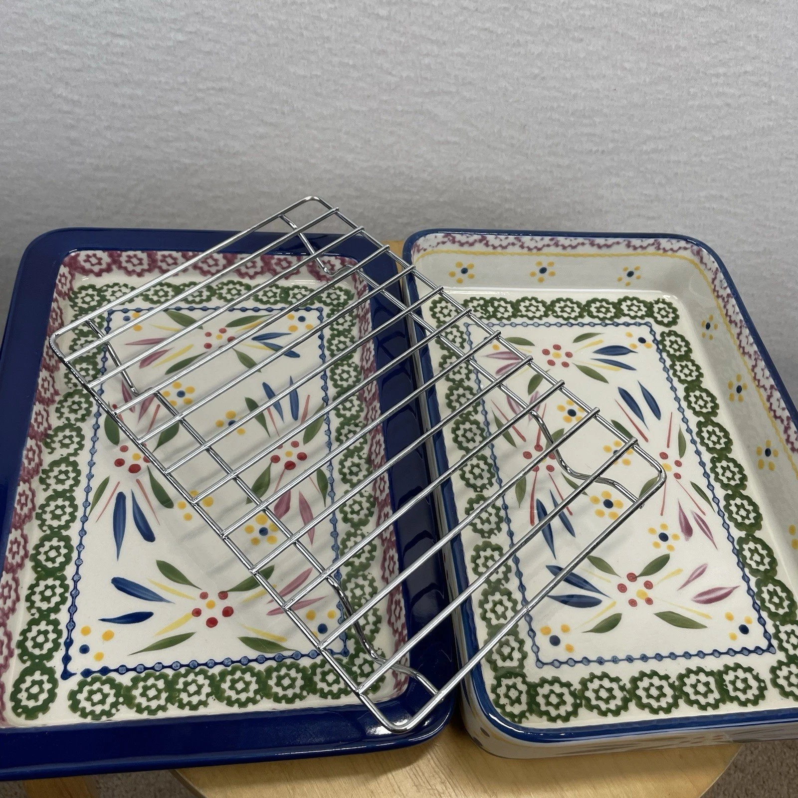 NEW Temp-tations Tara Old World Confetti 1 QT Rectangular 3-pc Bakeware Set