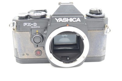 s Yashica FX-D Quartz 35mm Camera Body, Black  for PARTS or REPAIR