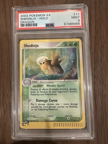 2003 POKEMON EX DRAGON #11 SHEDINJA-HOLO PSA 9 MINT