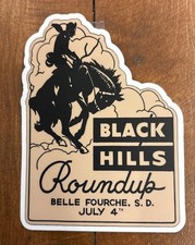 Sticker BELLE FOURCHE South Dakota Rodeo Poster Bucking Horse Cowboy Sticker