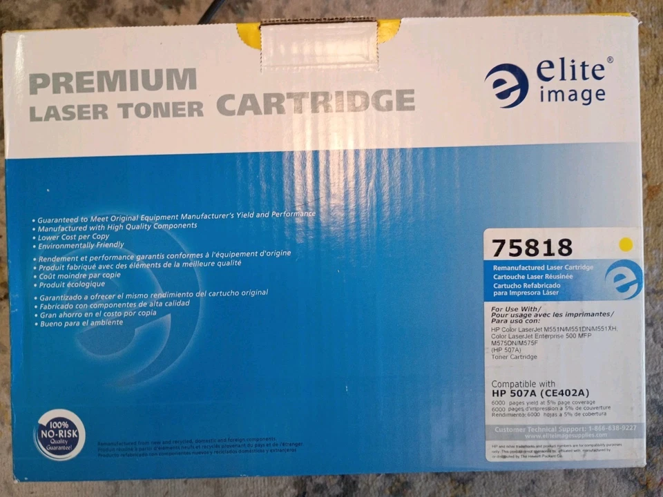 Elite Image 75818 Yellow Toner - HP507A - CE402A - FAST SHIP - Image 4 of 4