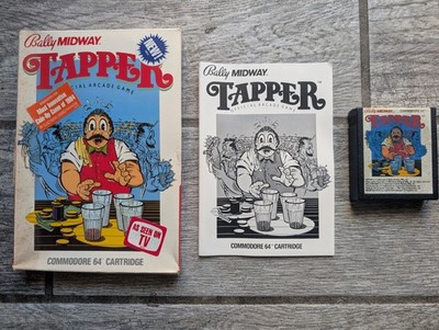 TAPPER - Commodore 64 C64/128 - Complete in Box!  Fully Tested!  Bally Midway