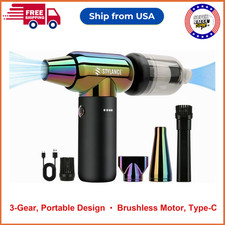 Compressed Air Duster - Barber Blower, Electric Duster, 3 Gear Mini Portable