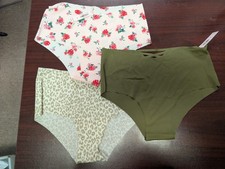 Victoria's Secret Panty Lot Of 3 No Show Cheeky Green Leopard Angel Pink M NWT
