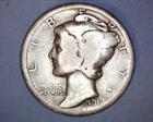 1917-S  Mercury Head Silver Dime ~ **310-6C