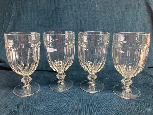 4 Libbey Duratuff Glass Vintage Goblets 7" Clear 16 Oz MADE IN USA Excellent - Picture 2 of 9