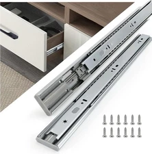 Soft Close Drawer Slides 18 Inch 2 Pairs - Full Extension Heavy Duty Drawer