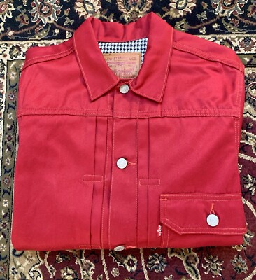 Levi's x Supreme 1stジャケット レッド Supreme Levi's Type 1 Trucker Jacket Red Medium SS13 New Made in