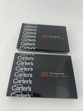  NEW  Carter's Dennison Set Of 2 Red Ink Felt Stamp Pad 21-071  RED INK 