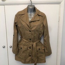 Barbour Washed Twill Catherine Jacket Size 8 Sand