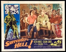 SURRENDER HELL Original Movie Lobby Card Poster Keith Andes WW2 Philippines