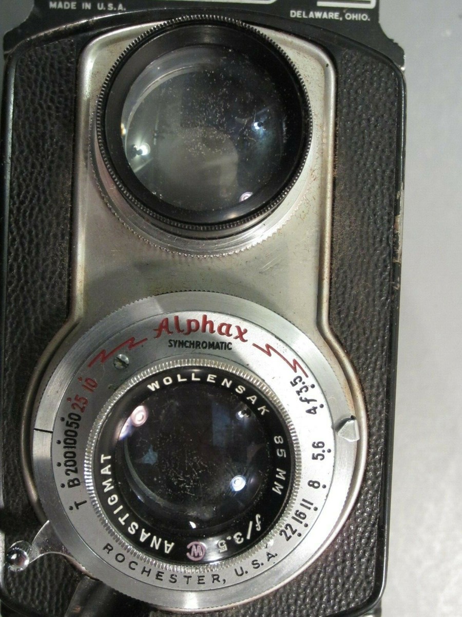 VINTAGE CIRO-FLEX Graflex Alphax Wollensack 85mm Anastigma CAMERA