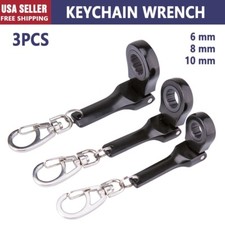 3Pcs 6/8/10mm Ratcheting Wrench Key Chains Po...