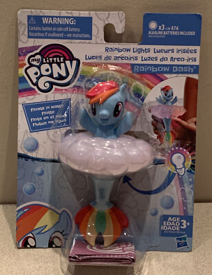 My Little Pony Rainbow Dash Cloud Lights Up Floats in Water Age 3+ Hasbro.  NEW
