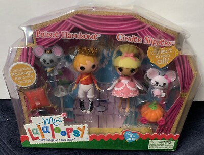 Mini Lalaloopsy Prince Handsome & Cinder Slippers MGA Figure Set NIP