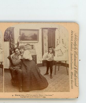 Detected I've Caught Sister this Time Underwood Genre Stereoview