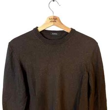 Maglione maglia uomo Alpha Studio 100% lana marrone taglia media