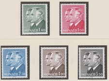 MONACO 1981 -  Série complète Rainier III - n° YT 1281 à 1285 - Neufs** / MNH