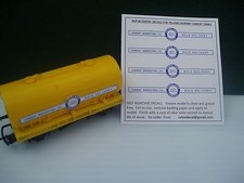 RETRODECAL BLUE CIRCLE BULK CEMENT TANK WAGON SELF ADHESIVE DECALS   