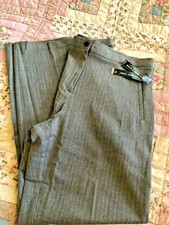 NEW WOMENS BRIGGS NEW YORK PANTS GRAY STRETCH CLASSIC DESIGN STRAIGHT LEG NWT 12
