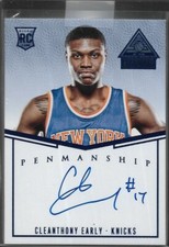 2014-15 Paramount BKB. Penmanship Cleanthony Early RC Auto New York Knicks /49