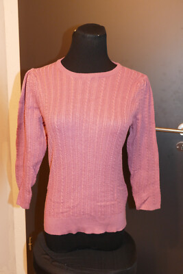 Damen Pulli Pullover Gr. L Rosa Hailys Strick
