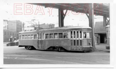 8AA257 RP 1951 B&Q BROOKLYN & QUEENS TRANSIT RAILWAY CAR #6047